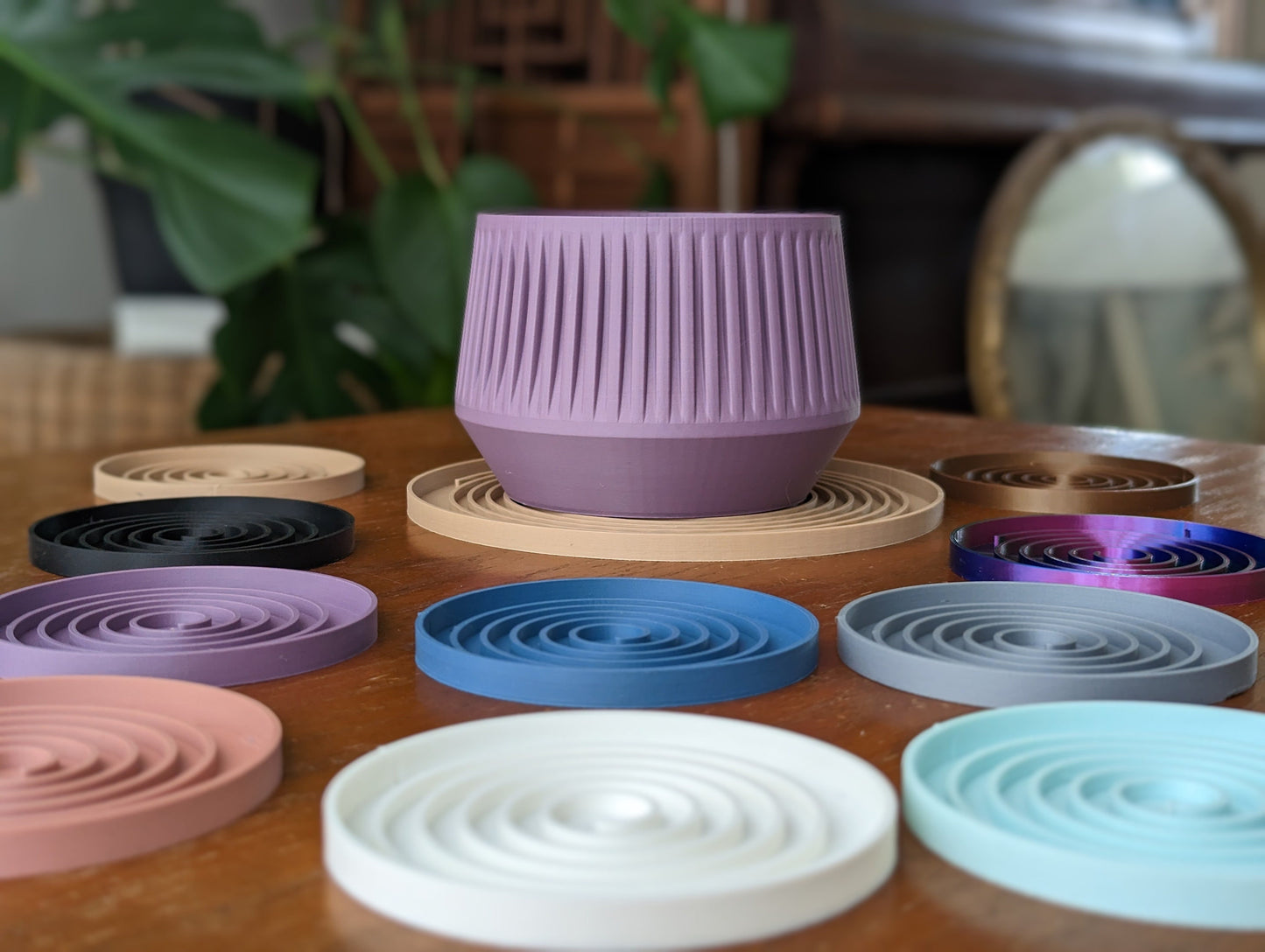 Spiral Plant Humidity Tray – Indoor Plant Drip Tray