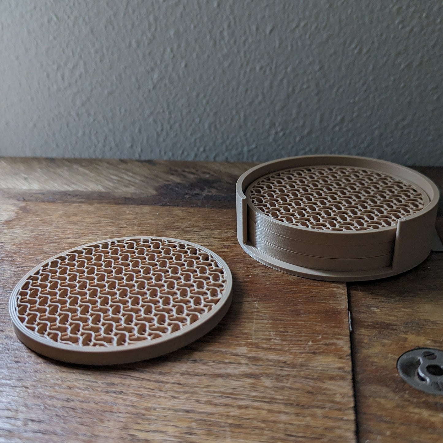 Unique Drink Coasters | 3D Print | Unique Design | Set of 4 | PLA | Eco-Friendly | Minimal Design | Spill Resistant