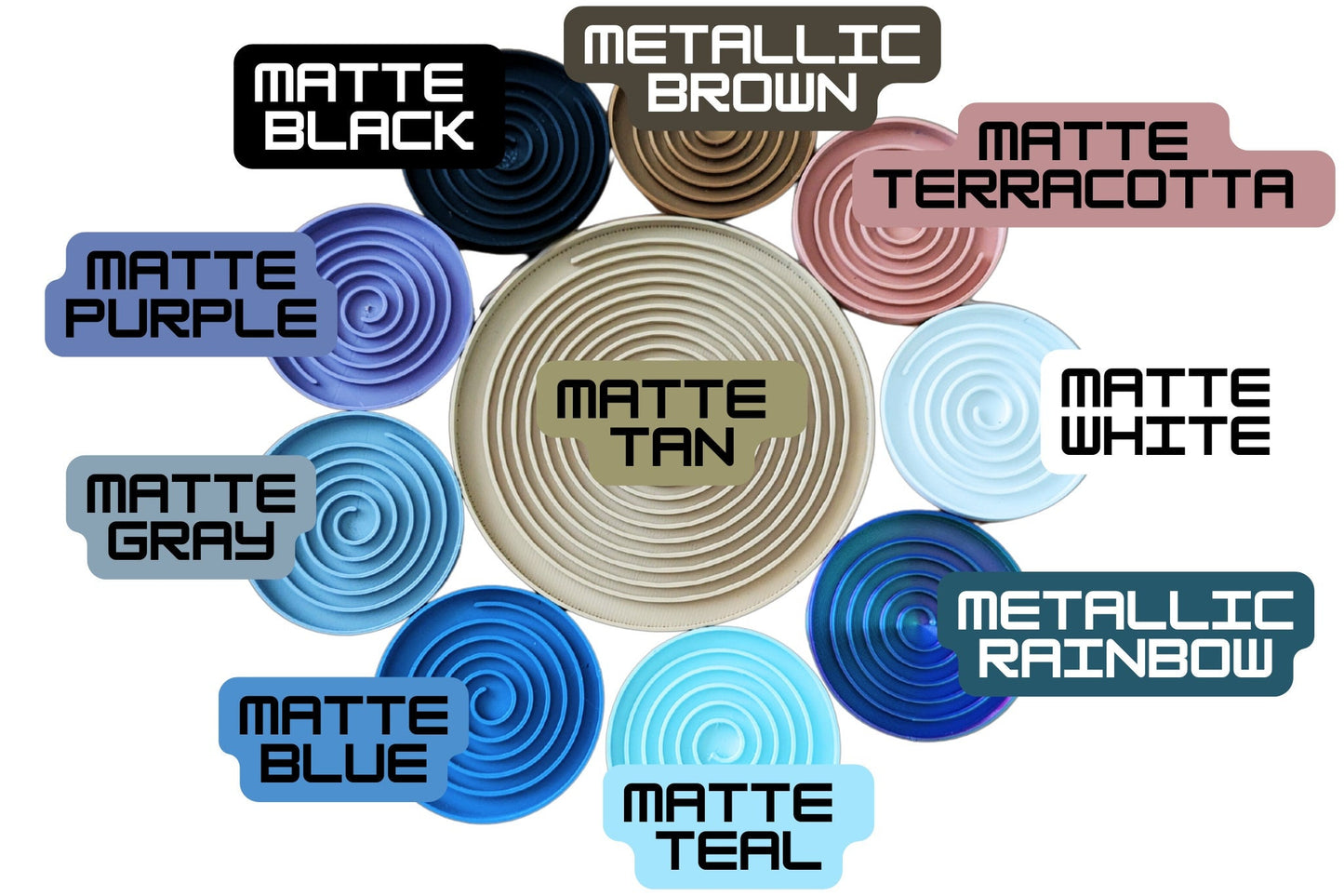 Unique Drink Coasters | 3D Print | Unique Design | Set of 4 | PLA | Eco-Friendly | Minimal Design | Spill Resistant